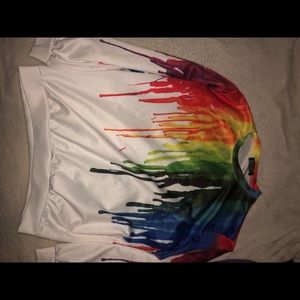 Awesome color drip pull over sweater